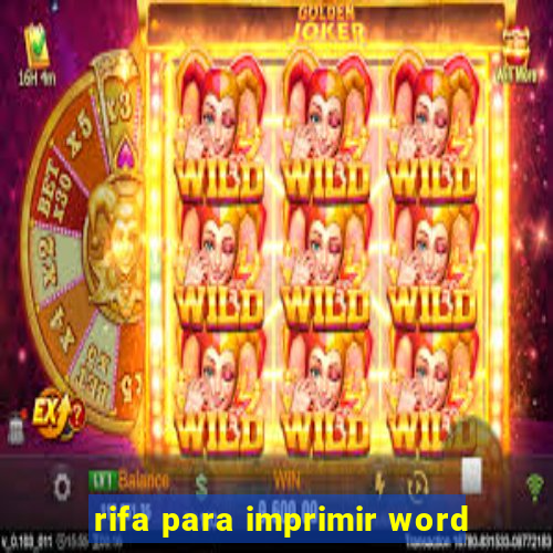 rifa para imprimir word